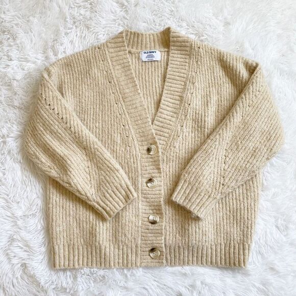 Old Navy Sweaters - Old Navy Women's Tan XS Petite V-Neck Cardigan